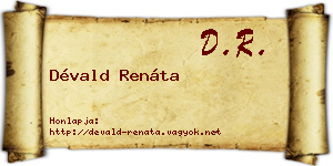 Dévald Renáta névjegykártya